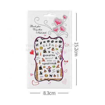 Art Sticker Different Designs Nails Decal Decorations Halloween series nail sticker