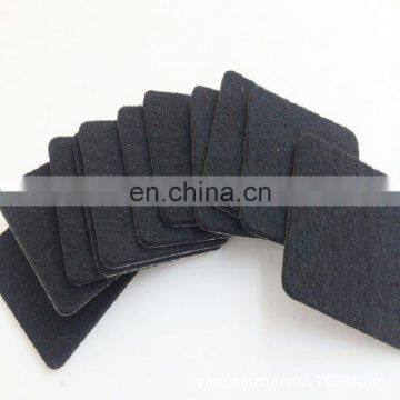 Hard adhesive backed felt fabric strip