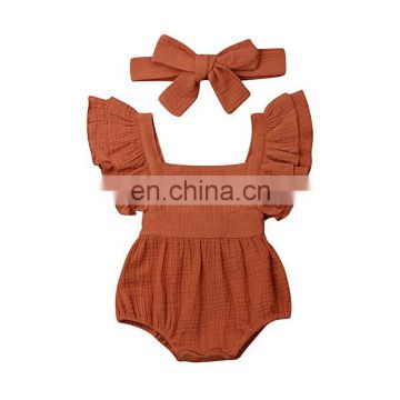 Toddler Ruffle Clothing Organic Baby Romper Ropa De Bebe