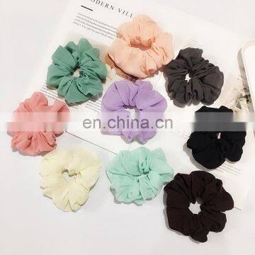 Xugar Hair Accessories Chiffon Hair Scrunchies Solid Elastic Ties Rubber Gum Hair Rubber Ponytail Holder Rope Bands photo-2