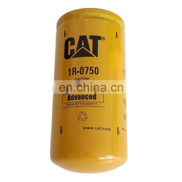 Excavator spare parts components 1R-0750 fuel filter