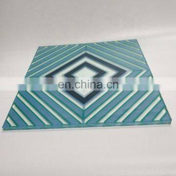 China hot sale silk screen printing ceramic frit color painted tempered glass factory supplier