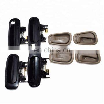 Factory wholesale  8pcs Black Outside and Beige Inside Door Handles 8265022000 Fit for Toyota Corolla 1998-2002