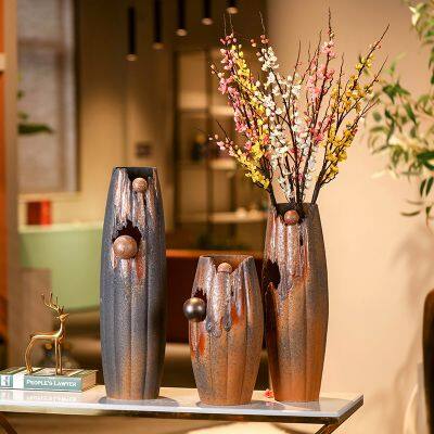 Creative Homestay Countryside Style Brown Tree Ceramic Plant For Home Hallway Decor