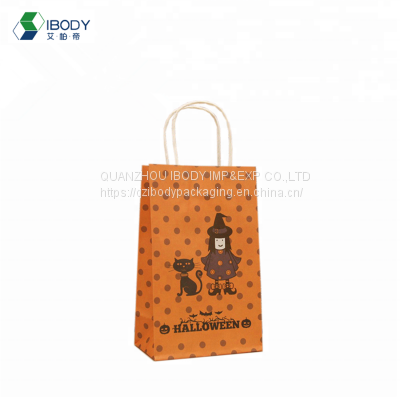 Renewable Biodegradable Kraft Paper Party Halloween Gift Bag