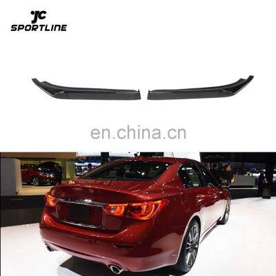 Carbon Fiber Q50 Car Rear Splitter for Infiniti Q50 Hybrid Sedan 4-Door 14-17