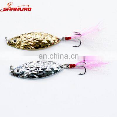 Good Quality Electroplating Casting&Trolling 7g 5.5cm Metal Spoon Lures Artificial Fishing Lure