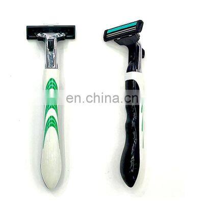 Hot selling design manual shaver men portable non-disposable change head shaver