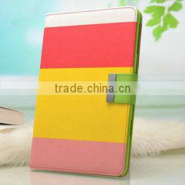 2015 Wholesale Case of China Superior quality stand leather wallet case cover for mini ipad with zip