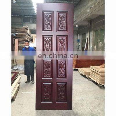 Antique Mahogany Solid Wood Exterior Double Carved Front Doors photo-3