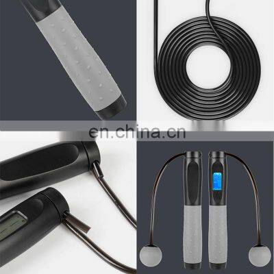 High Quality Digital Black Freestyle Heavy Weighted Private Label Skipping PVC Jump Rope photo-5