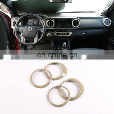 16-20 For Toyota Tacoma Central Control Air Outlet Ring ABS 4-piece Set