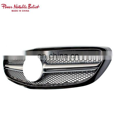 W205 Front grill for Mercedes benz C class with honeycomb radiator mesh grill original style all glossy black 2019+