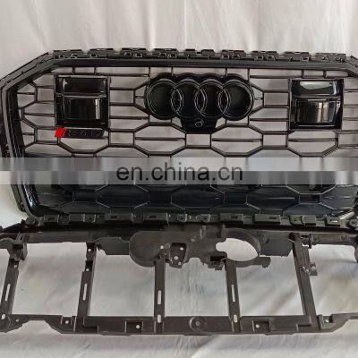 Newest For Audi RSQ7 Front Grille ABS Bumper Grille to Audi Q7/SQ7 2020 2021 2022 Galvanizing Grille With ACC Hole photo-4
