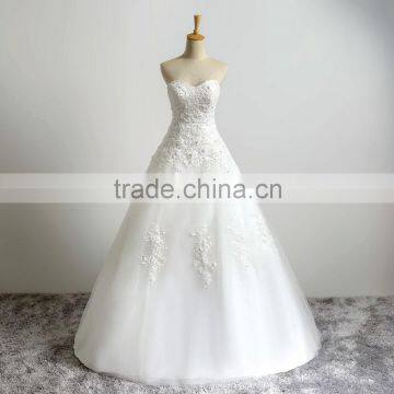 C71638A New Model Elegant Handmade Beaded Wedding Dress