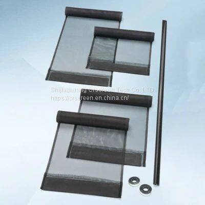 100% Polyester Door Screen Curtain Four Piece Hanging Fly Screen Door Mesh Door photo-4