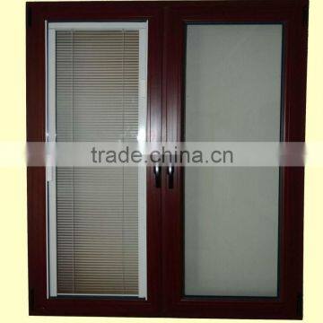 Wanjia modern style aluminum windows with built in blinds