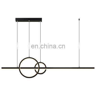 Nordic Minimalist LED Chandelier Geometric Line Pendant Light Living Room Dining Room Bedroom Study Bar Art Ceiling Hanging Lamp