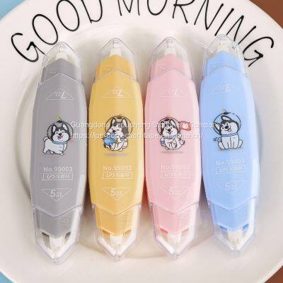 Korean Correction Tape With Double Tips 7mm and 5mm Kawaii Design Corgi Image Correction Tape photo-2
