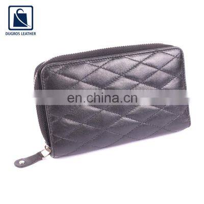 Factory Direct Sale 2022 Exclusive Range Modern Design Nickle Fitting Genuine Leather Women Wallet for Wholesale Purchase