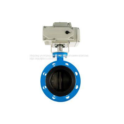 High quality electric flange rubber lined butterfly valve soft seal butterfly valve