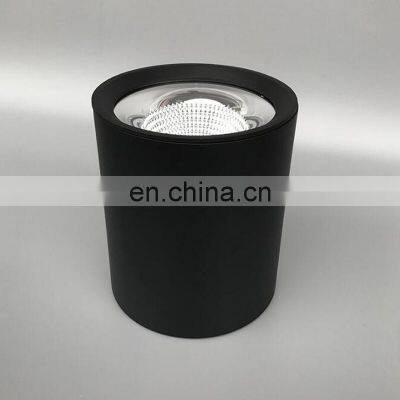 Outdoor Cylinder Black Aluminium Ceiling Surface Led Mounted Downlight Housing photo-4