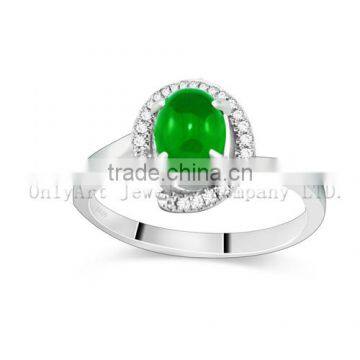 factory price fashion jewelry jade sterling silver 925 ring