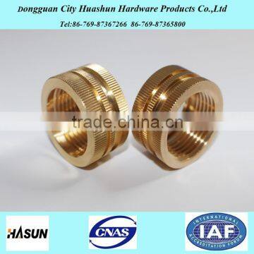 Lathe Machined Brass Insert Knurling Nuts with ISO certificate