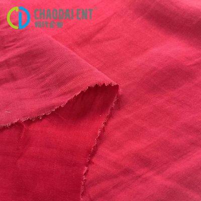 New Design Solid Color Sea Island Filament Woven recycled Polyester Fabric For Women Dresses