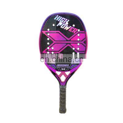 3K Beach Tennis Racket Carbon Fiber with 22mm Carbon Frame Fine Balanced Weapon for Advanced Player