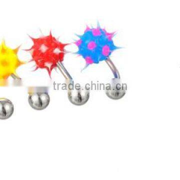 Punk style nose ring Toe rings Tongue piercing acrylic round ball body piercing jewellery