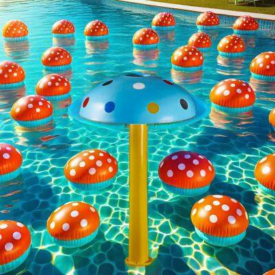 Children's Outdoor Water Mushroom Entertainment Decoration for Swimming Pools