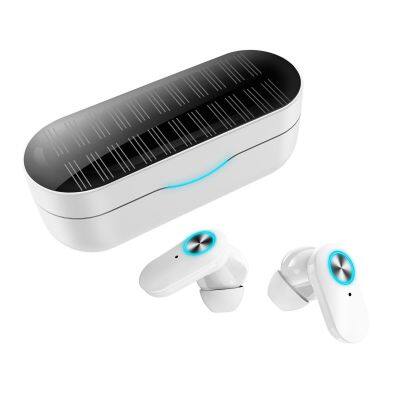 Outdoor Solar Charging Headphones Wireless Blue Tooth Earphones Sport Music Real Hifi Stereo Tws Earbuds