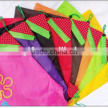 Reusable folding shopping bag with custom logo print factory