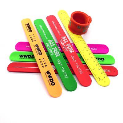 Customer Favorite User-friendly Custom LOGO Silicone Slap Wristband Children Toys Flexible Event Silicone Snap Bracelet