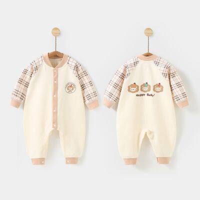 Vêtements pour bébés nouveau-nés, combinaisons pour enfants à manches longues pour grimper et ramper, pyjamas pour enfants, combinaisons unies