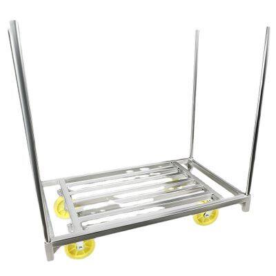 Multi-Scene Square Tube Hand Truck Silent Wheel Warehouse, Farm & Retail Goods Hauling Trolley Cloth Trolley