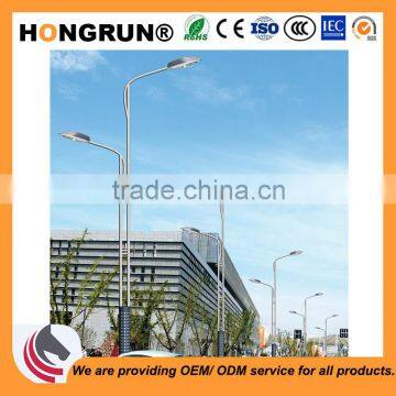 High-low type Dual-arm street light pole used for commercial district lamp poles