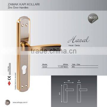 85mm Zinc Alloy Door Hardware Handle With Plate 743 223 photo-2