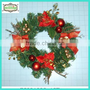 2014 new design cheap direct factory christmas wreath