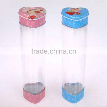 wholesale pvc tins clear plastic buckets with lids