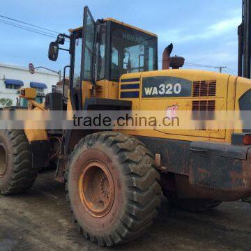 used Komatsu WA320 wheel loader, Japan made WA320-5 new model loader for sale