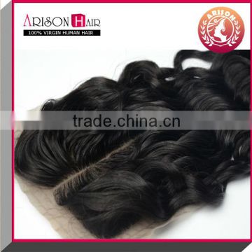 100% popular hair product stock human hair silk base closure wholesale