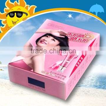 Customized wholesale hand made paper package box for cosmetic