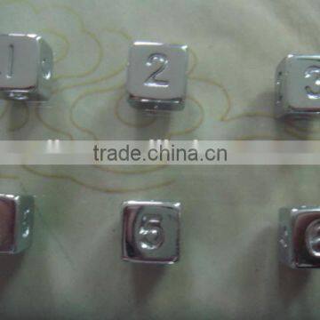 16MM Square Polyhedron D6 ABS Plating Silvery,coppery,golden Dice , 4.4g/pcs Electroplate Dice Surface Coating photo-4