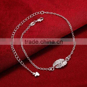 SPA013 925 Silver Plated Jewelry Brass Design Anklet photo-2