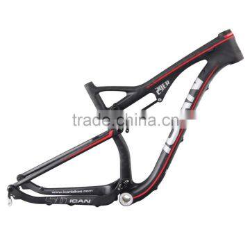 hot sell 29er full suspension mtb carbon fiber frame, mtb carbon frame