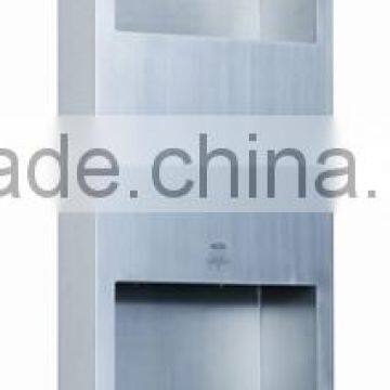 Recessed Paper dispenser ,hand dry ,waste bin combinations D-838