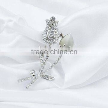 Personalized Flower Design Metal Gold Lapel Pin For Sales photo-5