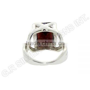 Sterling Silver 925 Garnet Gemstone Wholesale Rings,handmade Design Gemstone Silver Rings Jewellery photo-4